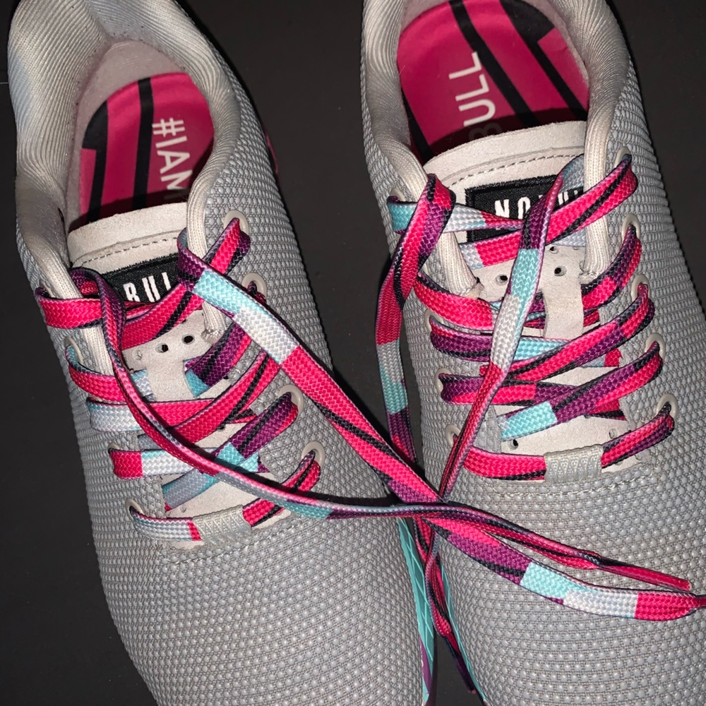 NoBull Heather Grey and Pink Arctic Trainers